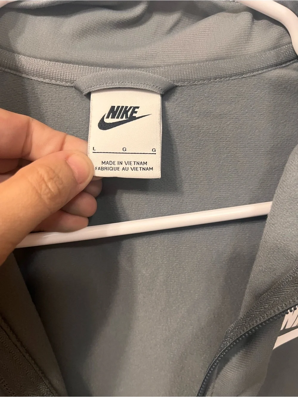 Nike Kids Gray and Light Gray Performance Track Jacket